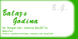 balazs godina business card